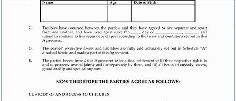Parent child contract